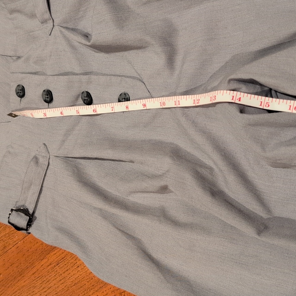 Misty Lane - Vintage 1970s Stylish Gray Buttoned Jumpsuit - Picture 9 of 14